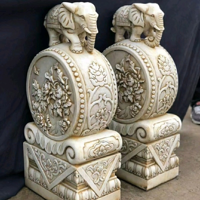 Antique Stone Statue Stone Carving Character Buddha Statue Guan Gong God of Wealth Garden Art Architectural Decoration Material Ornaments Can Be Customized