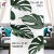 Customized Glass Paster Frosted Window Sticker Four-Color Printing Monstera Deliciosa Window Stickers