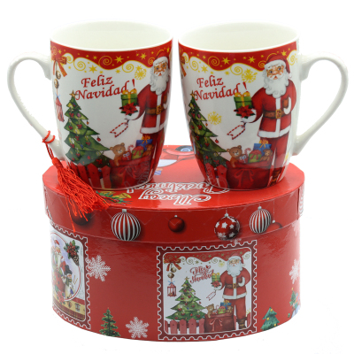 hot sell wholesale Christmas ceramic christmas mug christmas