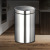 Stainless Steel Automatic Induction Large Capacity Trash Can round with Lid Domestic Toilet Kitchen Living Room Open Cover
