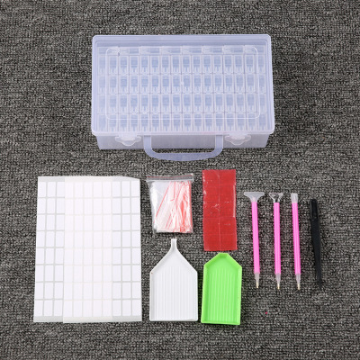 72 Grid Diamond Painting Accessory Seed Bead Accessories Nail Art DIY Beaded Plastic Transparent Storage Box