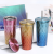 Stainless Steel Diamond Cup with Straw Outdoor Car Cup Large Capacity Double Layer Large Ice Cup Gift