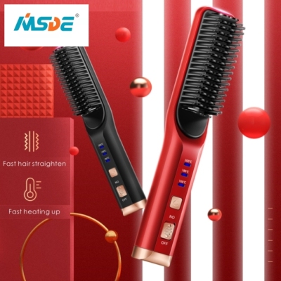 Cross-Border E-Commerce Foreign Trade Small Household Appliances USB Wireless Direct Hair Electric Comb Lazy Anion Does Not Hurt Hair Anti-Scald Comb