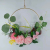 Artificial Flower Wall Decoration Pendant Hanging Ornament Metal Iron Art Flower Shop Room Hanging Decoration Creative Wall Decoration Garland