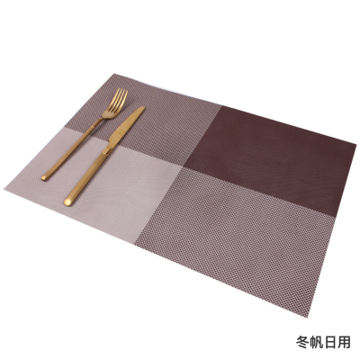 Nordic Style Western-Style Placemat Waterproof Anti-Scald Thermal Pad Square Frame Hotel Restaurant Supplies PVC Placemat Placemat Cross-Border