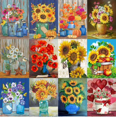 Cross-Border New Arrival 5D Diamond Painting Landscape Seaside Diamond Sticker DIY Handmade Decorative Painting Factory Wholesale