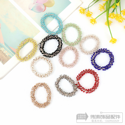 Internet-Famous Crystal Hair Band Bracelet Dual-Use Hair Rope Rubber Band Temperament Female Ins Mori Style Hair Band for Girls Korean Hair Accessories