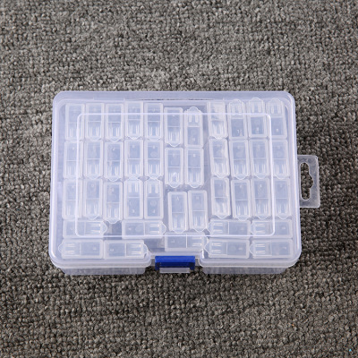 Cross-Border E-Commerce Hot Sale 42 Grid Bead Storage Box Transparent Diamond Painting Tool Box Rhinestone Beaded Sequins Box