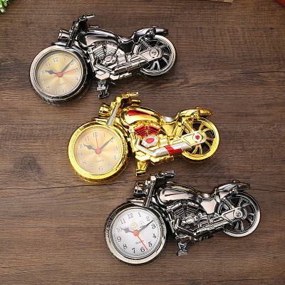 Motorcycle Alarm Clock Factory Direct Sales Two-Color Motorcycle Model Fashion Home Decoration Little Alarm Clock Daily Necessities