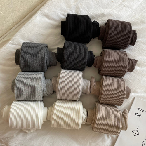 japanese jk milk white oat color lolita girl style simple thick thread slimming bottoming pantyhose for women