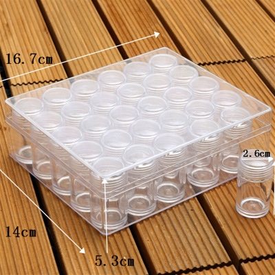 Factory Direct New Injection PS Plastic Spiral Transparent Packaging Box Environmental Protection Beaded Button Storage Box Wholesale