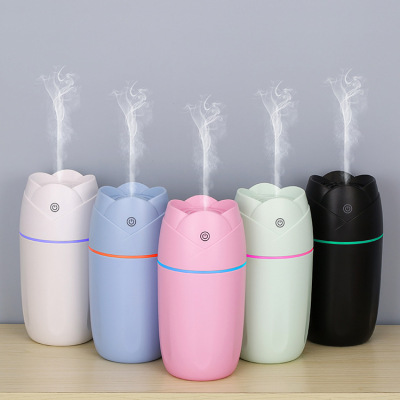 New Rose Humidifier USB Colorful Night Lamp Home Office Mute Air Aromatherapy Humidifier