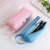 New Portable Cartoon Pencil Case Double Zipper Simple Stationery Box Portable Large Capacity Student Stationery Storage 