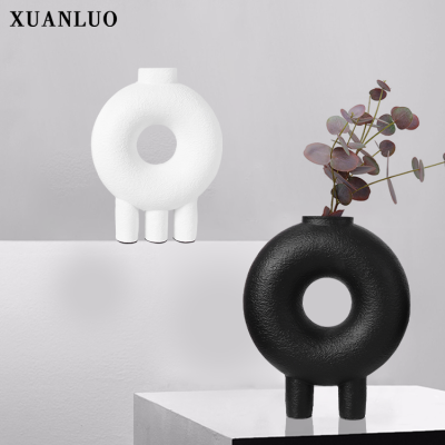 Modern Simple Soft Decoration Crafts Home Ornament Wholesale Flower Arrangement Model Room Decorative Household Vases