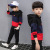 Children's Clothing 2021 New Boys' Double-Sided Velvet Two-Piece Suit Children's Korean Style Hooded Fleece Lined Sweater Autumn and Winter Baby