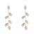 Zircon Leaf-Shaped Earring Long Versatile Elegant Earrings S925 Delicate Earrings Design Beautiful Stud Earrings Female B460