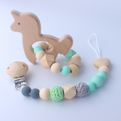 Baby Beech Toy Teether Baby Silicone Nipple Chain AliExpress Amazon Hot Selling Product Teether Suit