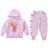 Children's Clothing Winter Hoodie Baby Thickened Cartoon Bear Hoodie Autumn and Winter Girls Velvet Padded Casual Pants Suit