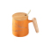 Nordic Style Wooden Handle Ceramic Cup with Cover with Spoon Coffee Cup Stone Pattern Mug