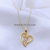 European and American I Love You Double-Layer Heart-Shaped Inlaid Zircon Love Pendant Clavicle Chain Jewelry Necklace Female Http:/