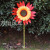 25cm Sunflower Fiberglass Rod Windmill Garden Real Estate Scenic Spot Decoration Children's Toy Advertising Festive Supplies