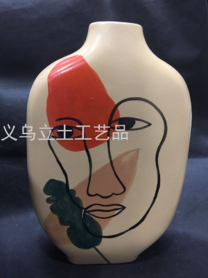 Gao Bo Decorated Home European-Style Minimalistic Abstraction Character Ceramic Vase