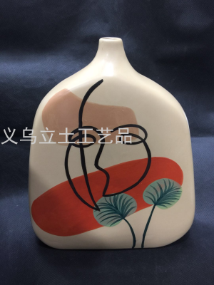 Gao Bo Decorated Home European-Style Minimalistic Abstraction Character Ceramic Vase