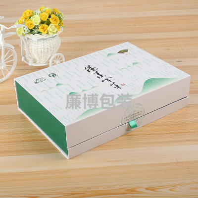 Creative Flip Cardboard Gift Box Customized Tea Packing Box for Health-Care Products Cosmetics Book Gift Box Customized
