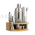 12-Piece Set Shaker Set Fan-Shaped Wooden Frame Base Wine Accessories Gift Wine Foreign Wine Cocktail Modulation