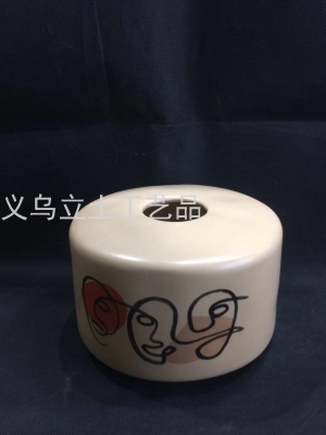 Gao Bo Decorated Home European-Style Minimalistic Abstraction Character Ceramic Vase