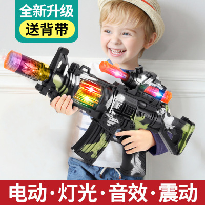 Stall Toy Supply Children's Electric Toy Gun Music Sound and Light Pistol Luminous Night Market Wholesale Hot Sale Hot Sale
