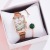 Set Fashion New Boxed Bracelet Magnet Strap Small Green Watch Trendy Ladies Square Head Quartz Women's Watch