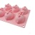 Easter 6 Even Bunny Mousse Cake Mold Ice Cream Jelly Pudding Silicone Mold DIY Baking Tool