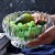 Fire Glass Fruit Bowl Modern Simple Transparent Crystal Glass Fruit Bucket Household Living Room Fruit Salad Bowl Snack Bowl