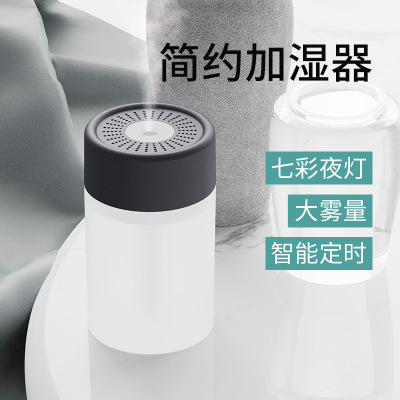 New Cross-Border Simple Humidifier USB Colorful Night Lamp Vehicle-Mounted Home Use Atomizer Desktop Office Humidifier