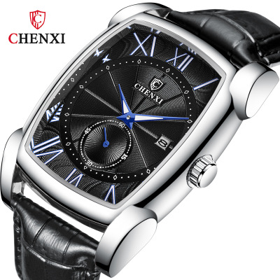 Chenxi/Chenxi Belt Watch Calendar Watch 8209 Guangdong Supply Square Men's Casual Watch