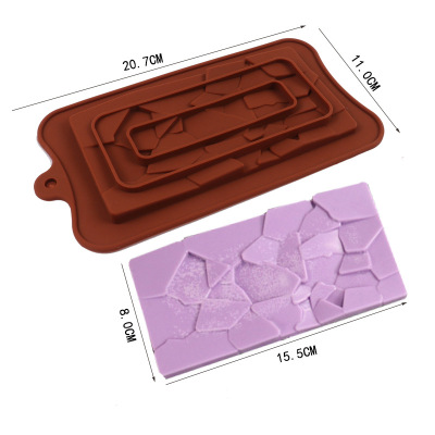 Silicone Chocolate Mold Full Chip Cake Mold Marble Texture Fondant Candy Biscuit Baking Mold