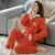 Quilted Winter Pajamas for Women Thickened with Flannel Three Layers Cotton Loose Large Size Can Be Outerwear Homewear Wholesale