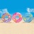 American Intex59256 Changeable Five-Pointed Star Handle Swim Ring Water Wing Tour Swim Ring Children Swim Ring Underarm Swimming Ring