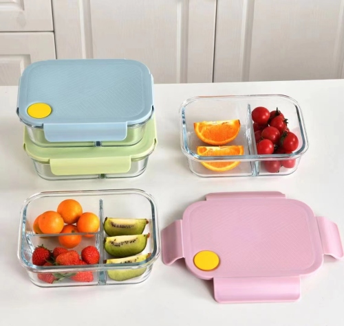glass crisper high borosilicate heat-resistant glass lunch box household storage box kitchen supplies