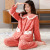 Winter Pajamas Women's Flannel Warm with Velvet Thick Loose plus Size Homewear Middle-Aged Mom Warm Suit