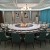 Hotel Solid Wood Dining Table and Chair Dining Room Solid Wood Electric Dining Table Modern Light Luxury round Table