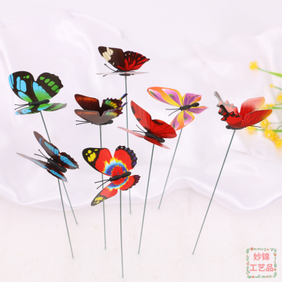 Miaojin Craft Cartoon Three-Dimensional Butterfly Inserted Outdoor Garden Garden Ornamental Floor Outlet Decorative Crafts