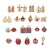 Year Chinese Style Accessories Alloy Oil Dripping Handmade Semi-Finished Ornament Accessories Asian Gold Happy Pendant