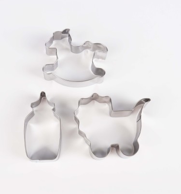 Cookie Cutter Rocking Horse Baby Full Moon Cake Feeding Bottle Stroller Baking Tool Cookie Cutter Die Stainless Steel Mousse Mold
