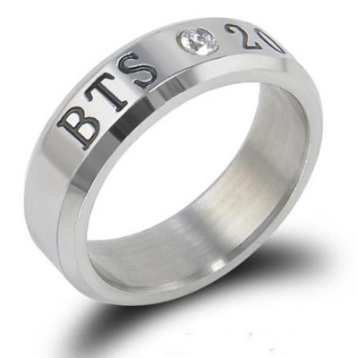New Jewelry BTS Bullet-Proof Youth League Ring Fashion Titanium Steel Ring Minimalist Creative Ornament Factory Wholesale