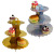 New Laser Three-Layer Paper Cake Rack Children's Birthday Party Wedding Party Dress up Local Tyrant Gilding Cake Stand