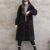 2021 Winter Thickened Solid Color Corduroy Artistic Hooded Women's Long Velvet Lining Trench Coat