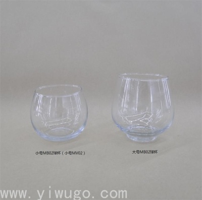 Blown round Spherical Transparent Hydroponic Vase Flowerpot Glass Candle Holder Aromatherapy Glass Mbv02 Goblet