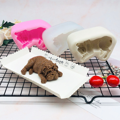 Online Celebrity Dog Fondant Silicone Mold 3D Shar Pei Mousse Cake Mold Ice Cream Dirty Dog Chocolate Mold